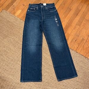 Lucky Brand Women's Wide-Leg Jeans in Dark Blue Wash